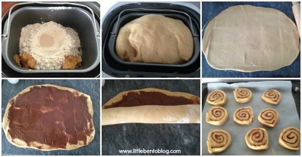 peanut butter and nutella scrolls