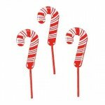 Candy Cane Food Picks