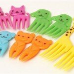 safari zoo animal forks food picks
